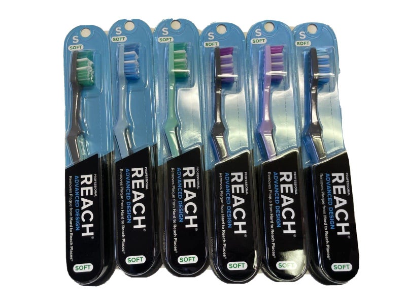 REACH Advanced Design Toothbrushes Soft Full Head Value Pack 2 ea Pack of 3